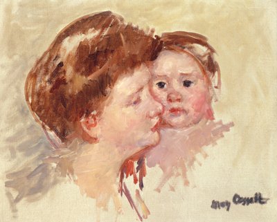 Madre di profilo con bambino guancia a guancia (No.2), c.1909 da Mary Cassatt